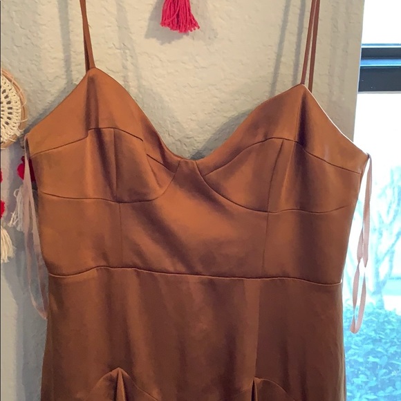 Free people gold midi dress - Picture 3 of 7